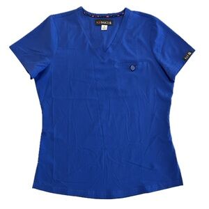 Koi Basics 1011 Kade Scrub Top Galaxy Blue One Pocket Size Small